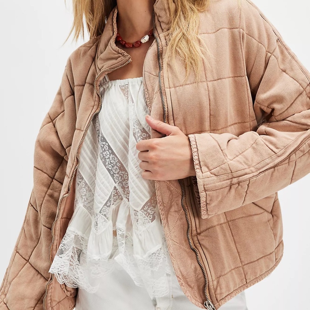 Free People Dolman Quilted Knit Jacket size xs